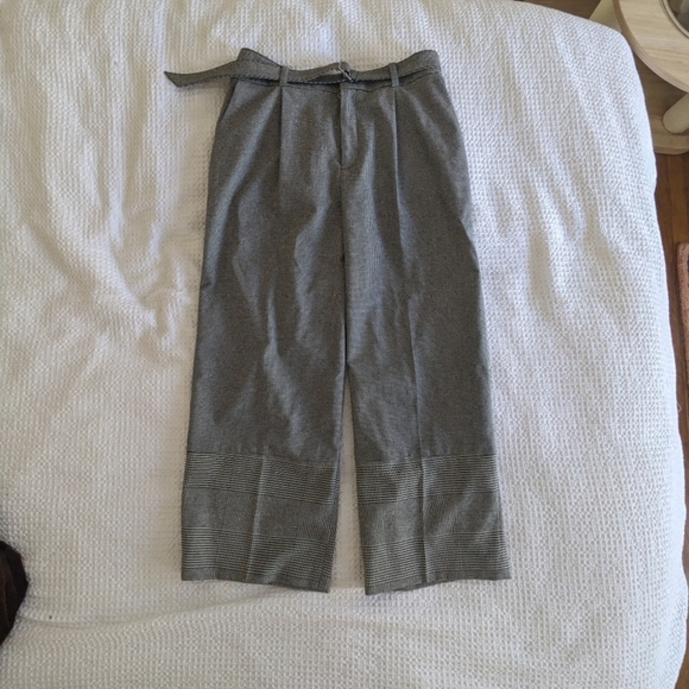 Club Monaco black and white houndstooth trousers